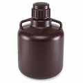 Globe Scientific Carboys, Round with Handles, Amber HDPE, Amber PP Screwcap, 10 Liter, Molded Graduations 7240010AM